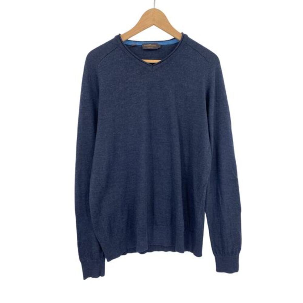 Rodd & Gunn L navy extra fine merino wool v neck‎ sweater
